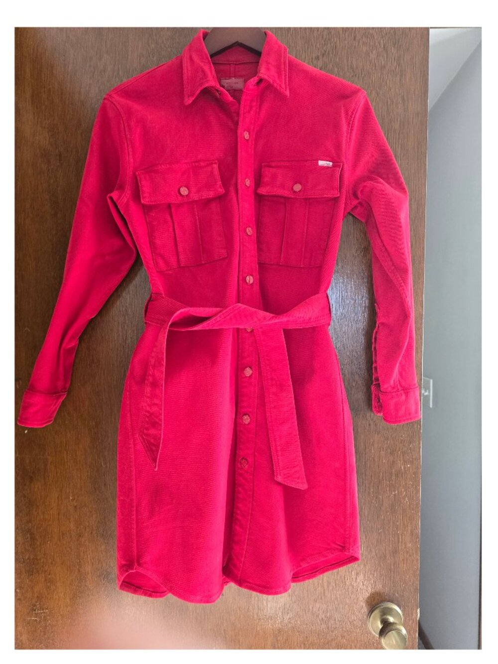 MOTHER Denim The Cadet Mini Shirt Dress XS